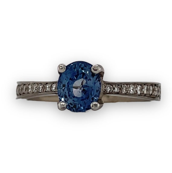 Ceylon Blue Sapphire - Sapphire Engagement Ring - 