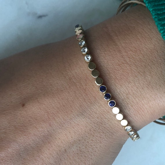 Sapphire & Diamonds - Sapphire Tennis Bracelet - … - image 9