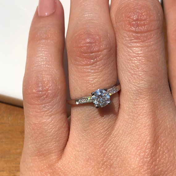Dainty Diamond Engagement Ring - Dainty Ring - 2m… - image 5
