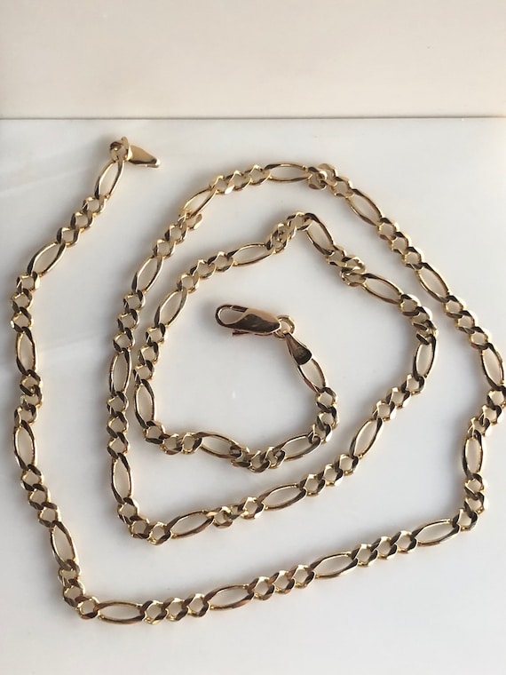 Men’s Figaro Chain 24 inch Chain Thick Chain Me… Gem