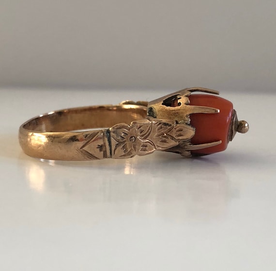 IS The POPE CATHOLIC - Victorian Ring - Coral Ant… - image 1