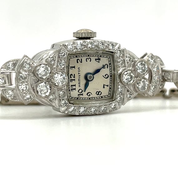 1950's Original Hamilton Watch - Antique Diamond … - image 8