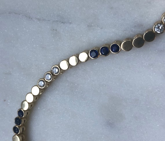 Sapphire & Diamonds - Sapphire Tennis Bracelet - … - image 4