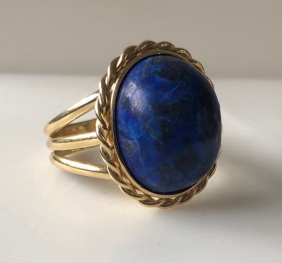 Beautiful Blue Lapis Ring - Lapis Lazuli Ring - L… - image 1