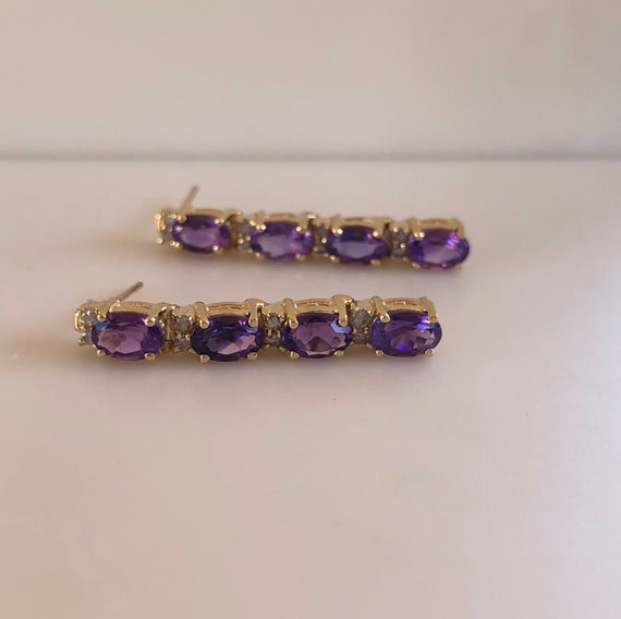 Amethyst - Purple Amethyst - Drop Earrings - Amet… - image 5