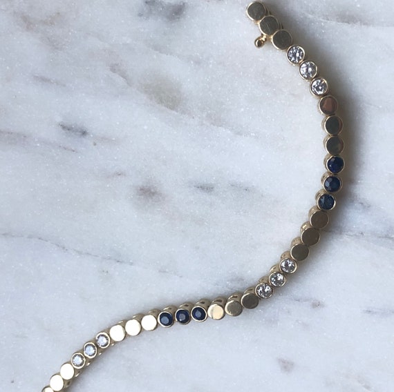 Sapphire & Diamonds - Sapphire Tennis Bracelet - … - image 6