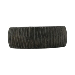 Carved Tungsten - 8mm Wedding Band - Thick Wedding Band - Men’s Wedding Band - Wedding Ring - Organic Band - Wood Ring - Dark Tungsten Ring