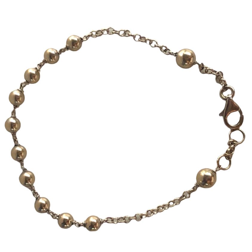 Buy 3mm Gold Beads Bracelet With Diamond Ball Online in India - Etsy