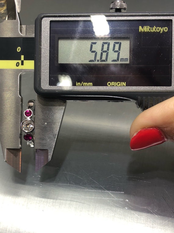 Three Stone Ruby Ring - Past Present and Future -… - image 9