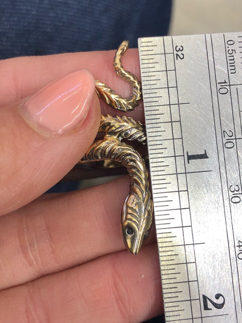 Slither Ring Statement Ring Snake Ring Antiqued Ring - Etsy