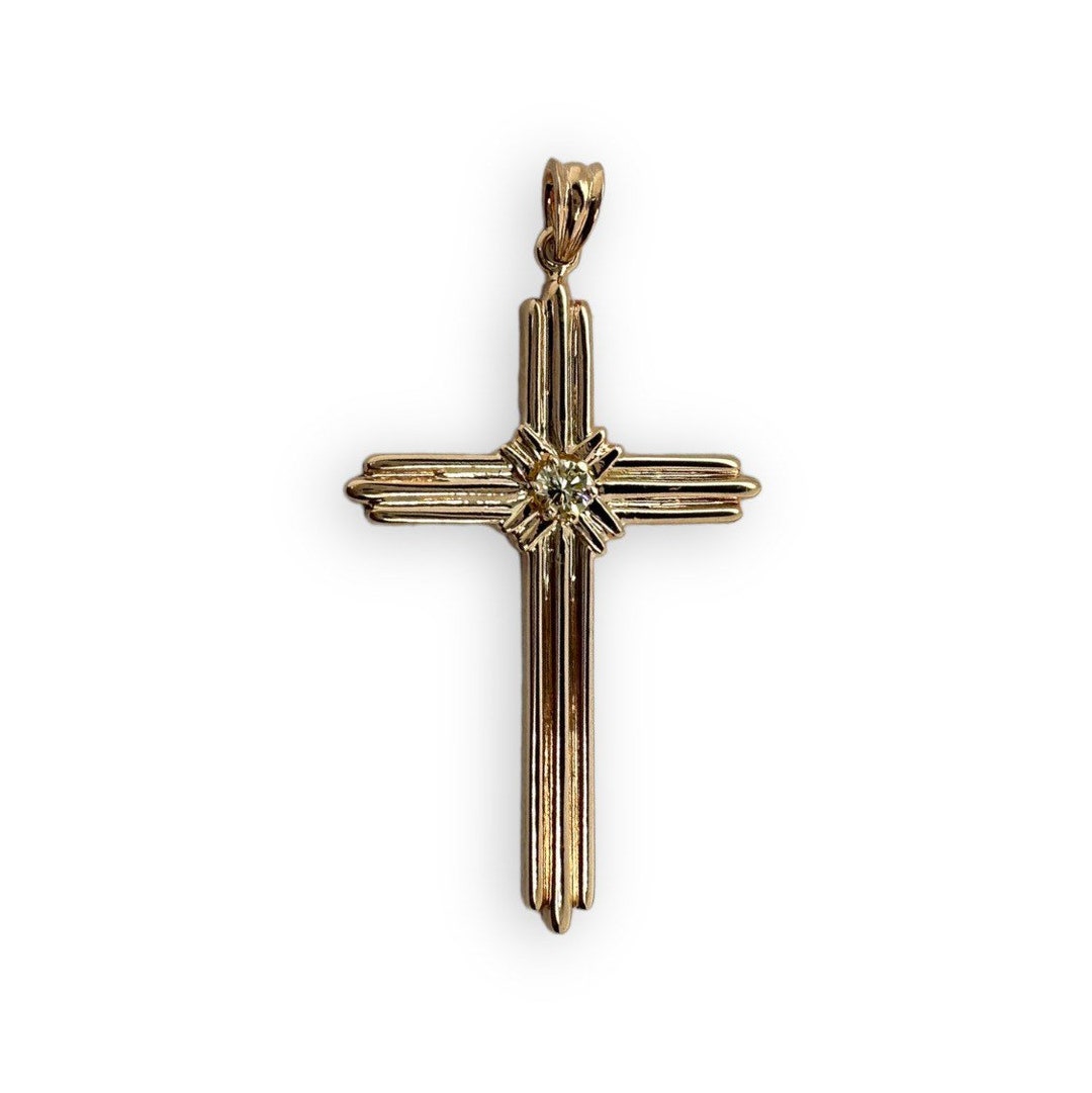 Celtic Diamond Cross - Los Cruces - Gold Cross - Solitaire Diamond ...