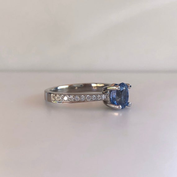 Ceylon Blue Sapphire - Sapphire Engagement Ring -… - image 4