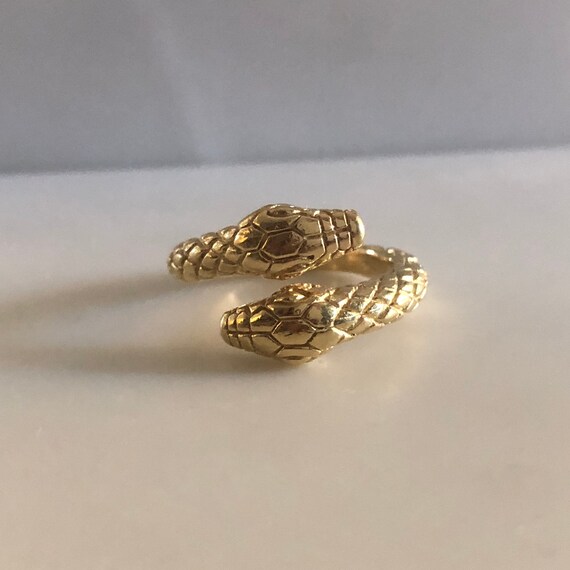 Two Headed Snake - Snake Ring - Gold Snake Ring -