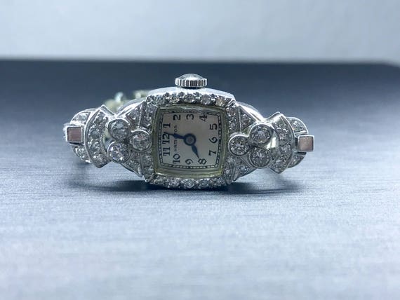 1950's Original Hamilton Watch - Antique Diamond W