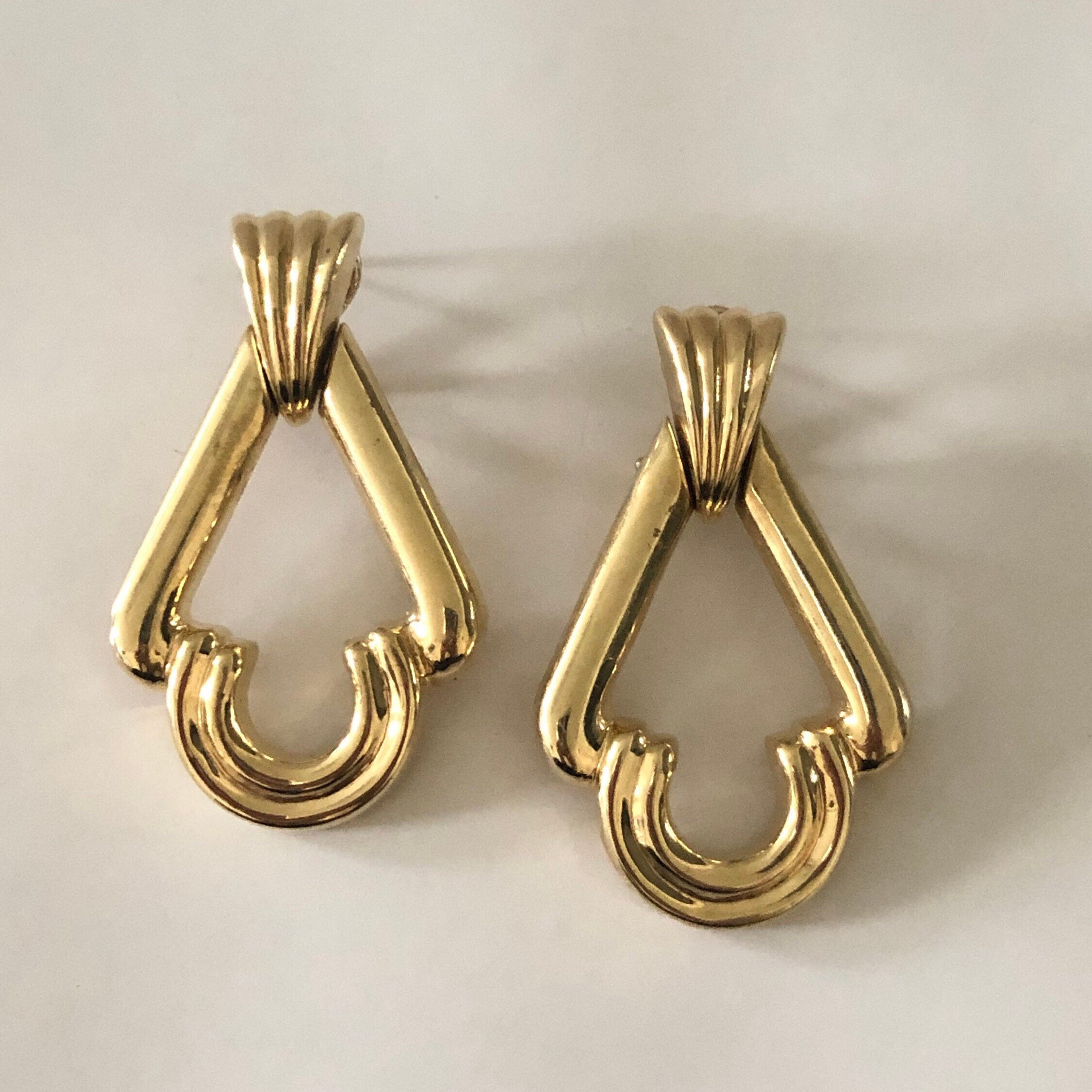 Gold Hoop Earrings, Mandala Vintage Hoop Earrings, Engraved
