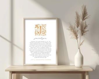 Personalized Name Meaning Art Print • Custom Nursery Decor (Digital Download)