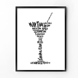 wall art printable, art print, wall decor, office decor, home decor, printable art, graphic art, instant download, bar, alcohol, cocktailsv