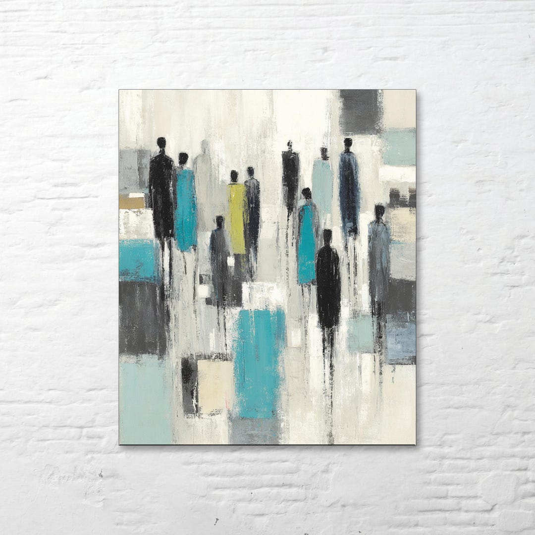 An Abstract People Art Print, Printable Wall Art, Wall and Home Decor ...
