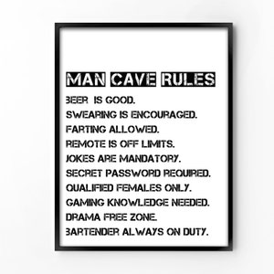 wall art printable, man cave art, printable art, men, wall decor, home decor, office decor, wall art for men, instant download, typography