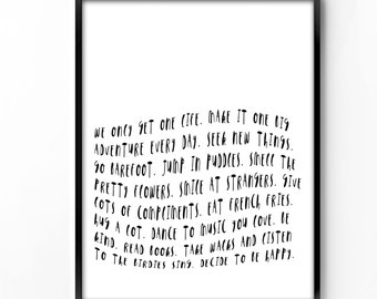 8x10 Wall Art Printable. Quotes Inspirational Wall Decor | Etsy