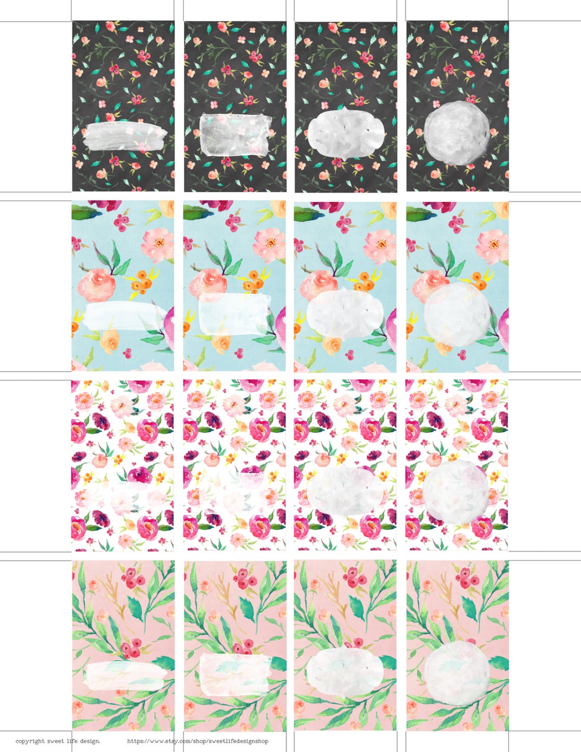 Printable Tags, Gift Tags, Printable. Quotes, Humorous, Inspirational, Floral, Instant Download ...