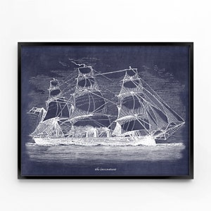 nautical wall art, printable art, wall decor, office decor, home decor, graphic art, art print, instant download, costal, cottage art, ship