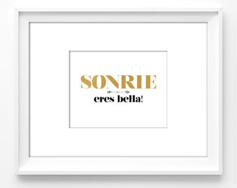 8x10 Wall Art Printable. Spanish Quotes Inspirational Wall | Etsy