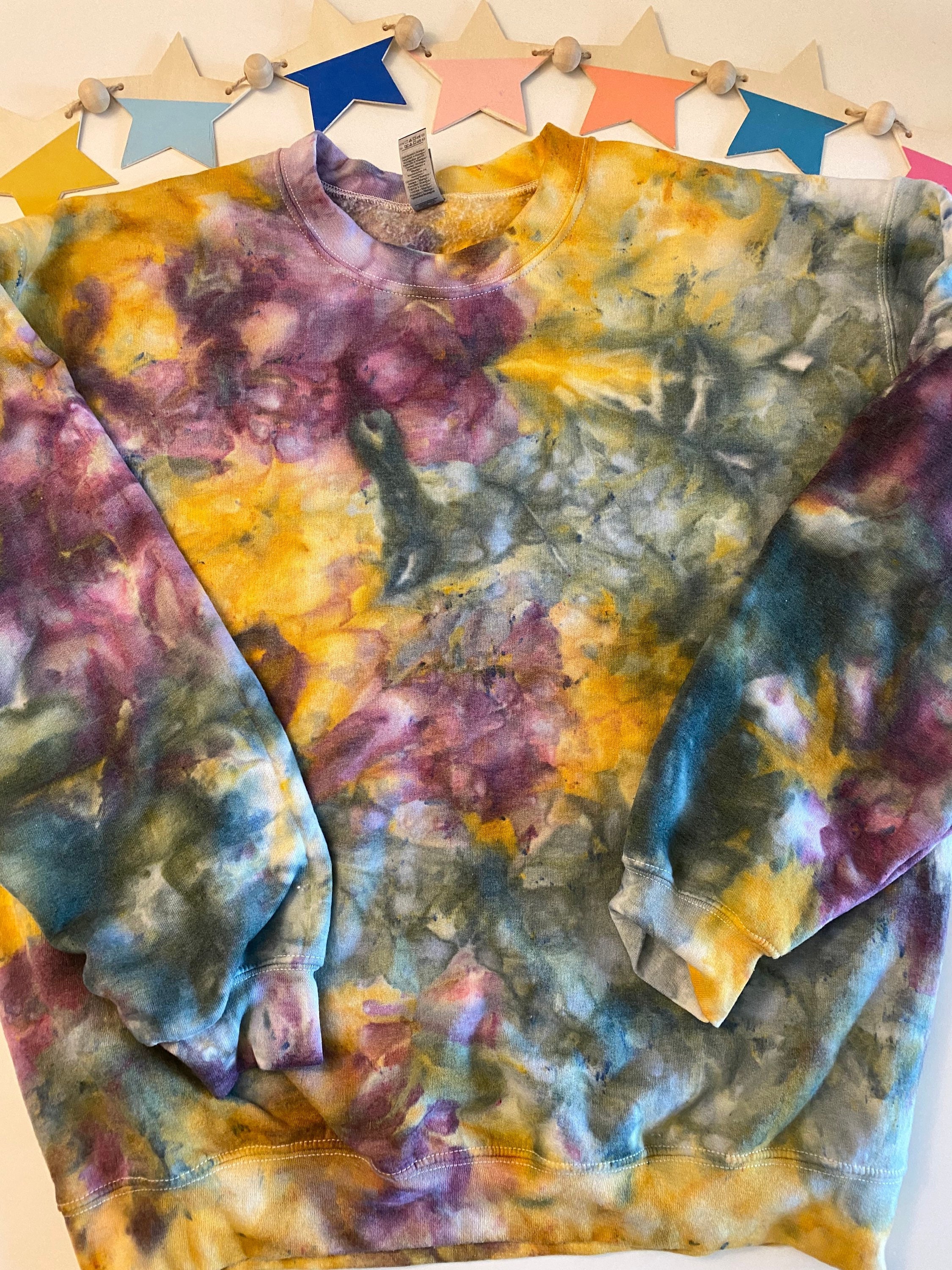 Ice Dye Tie Dye Sweatshirt, Tie Dye Crewneck, Tie Dye Sweatshirt, fall inspired tie dye