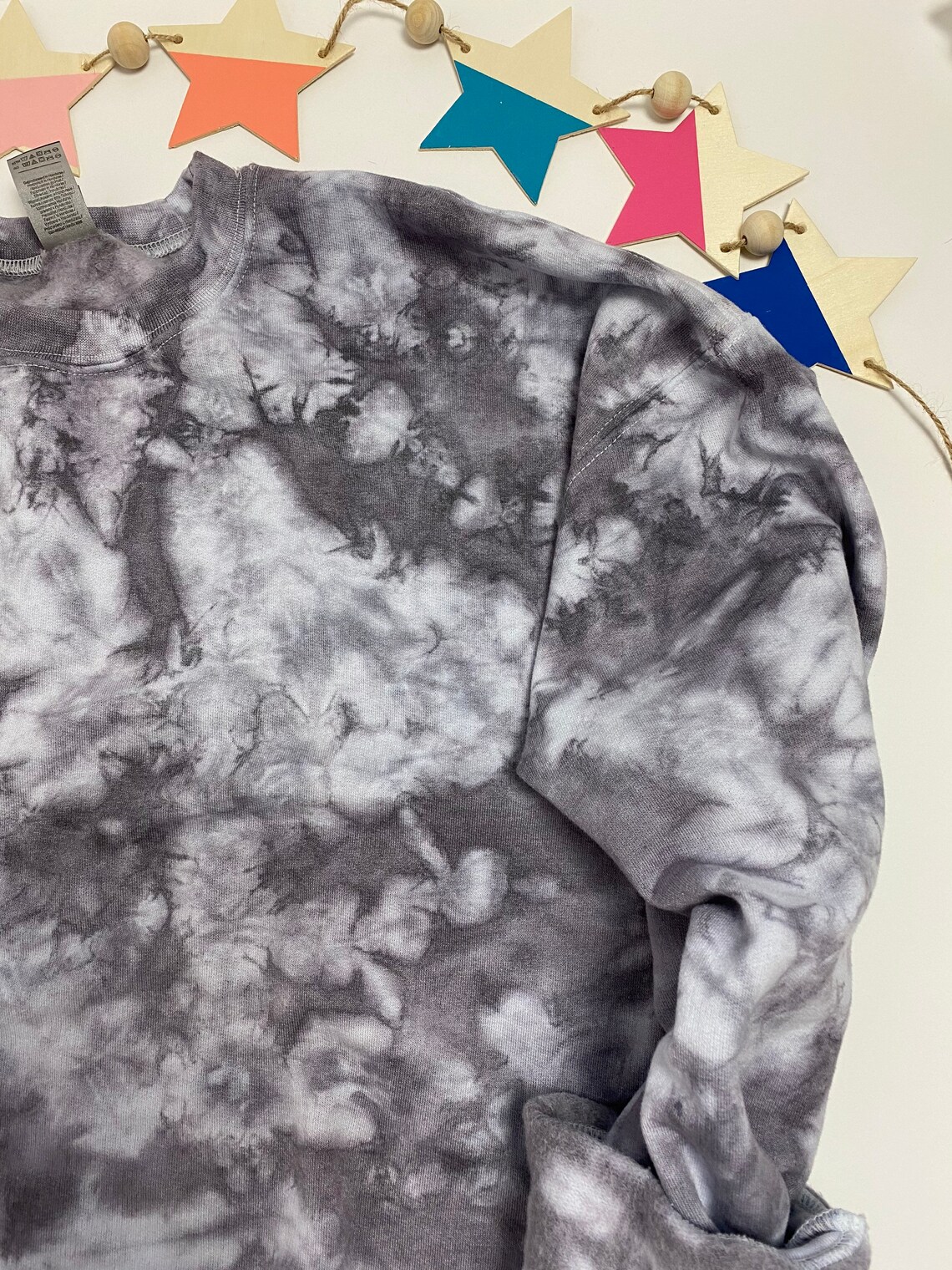 Charcoal grey Tie Dye Sweatshirt Tie Dye Crewneck Tie Dye Etsy