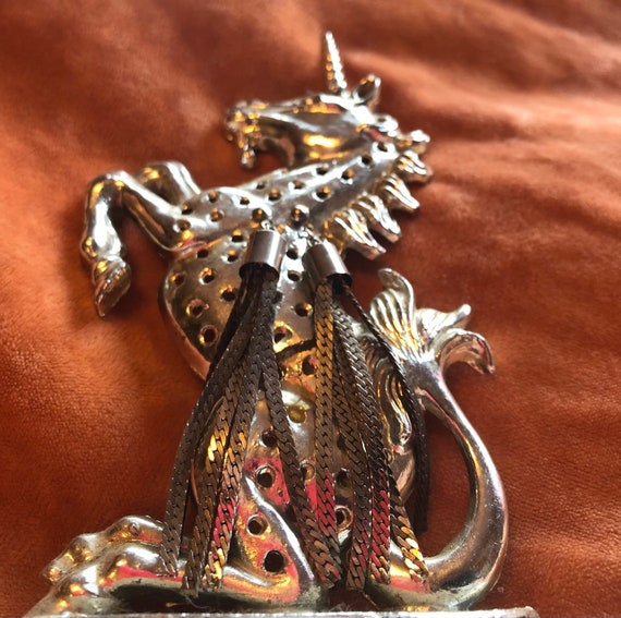 Vintage Silver Chain Dangle Earrings - image 7