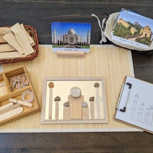Famous Places Construction Set: Montessori Fine Motor Skills Activity