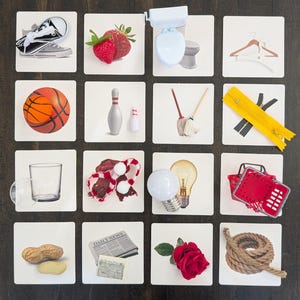 Emparejamiento de objetos con imágenes n.º 4, Reconocimiento de imágenes, Regalo para niños, Clase Montessori, Reggio Emilia, Waldorf, Recursos para docentes