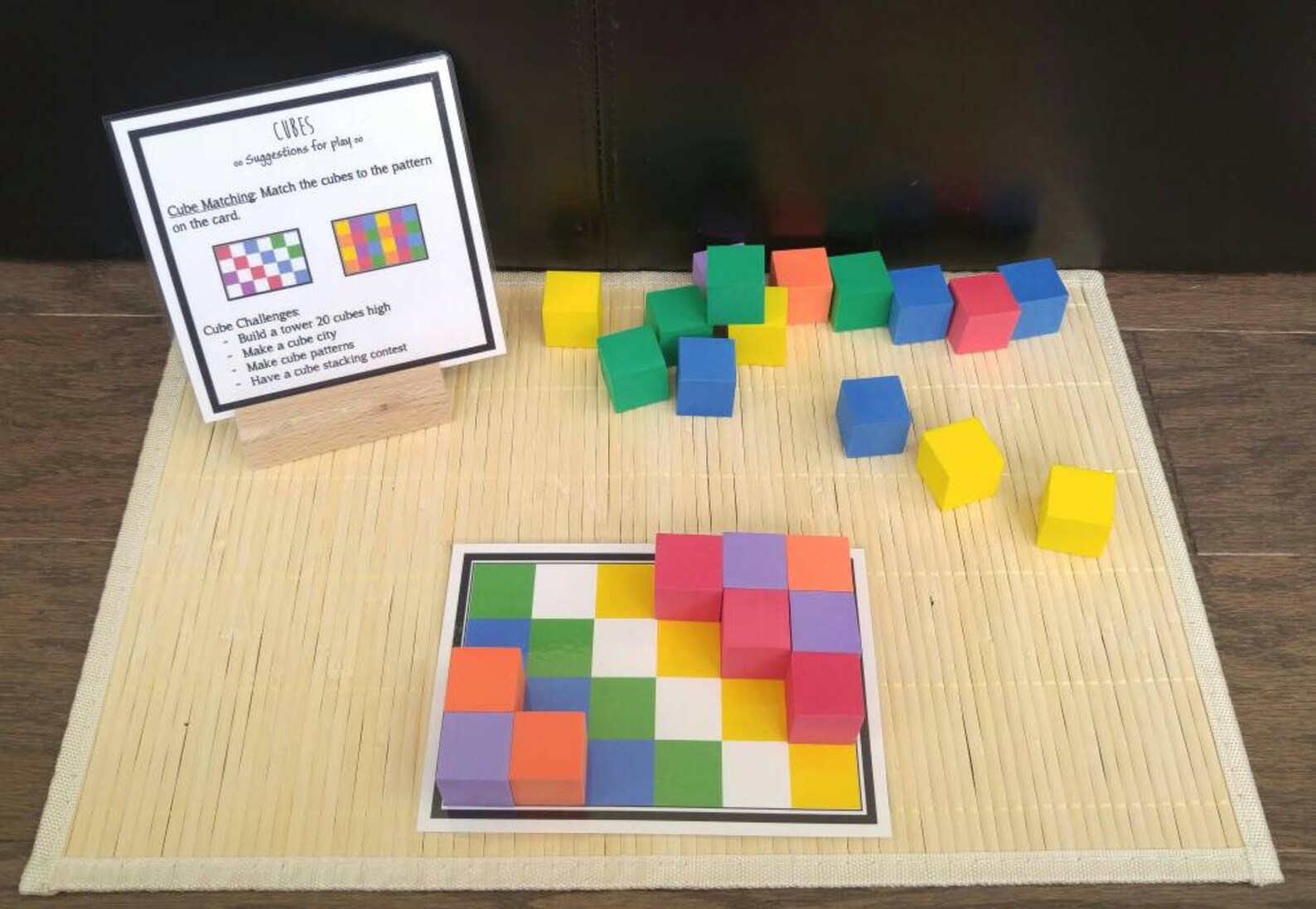 Cube Matching Game: Fine Motor Skills Busy Bag - Etsy