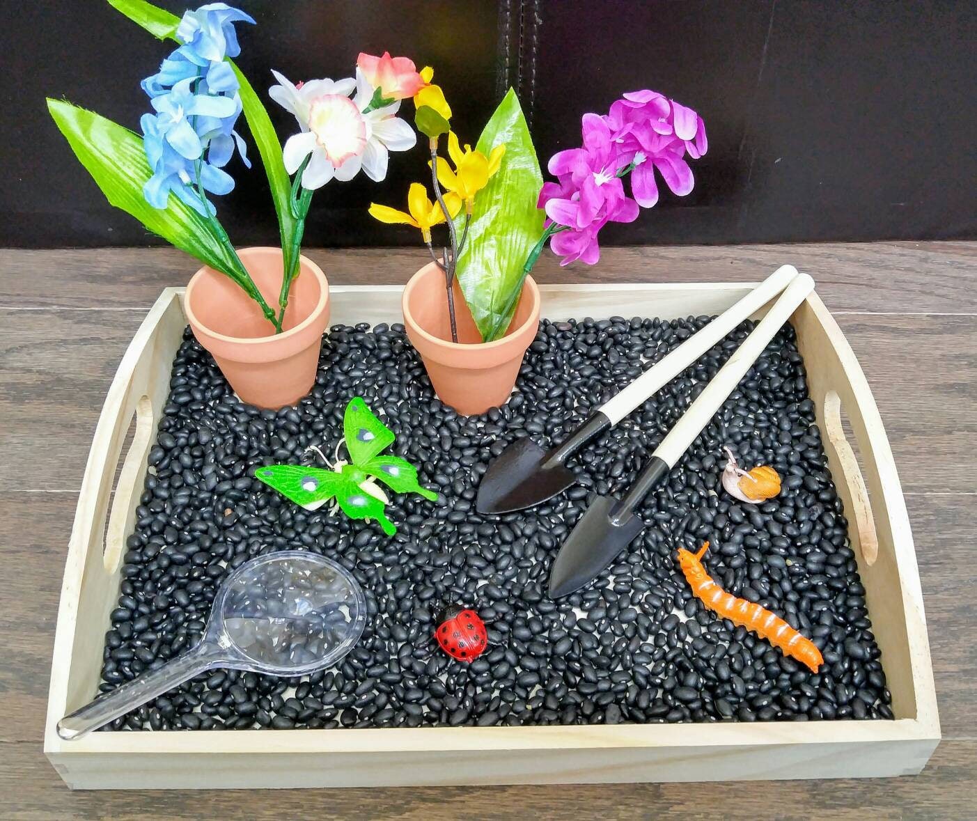 Spring Garden Sensory Bin: Montessori Fine Motor Skills Activity - Etsy