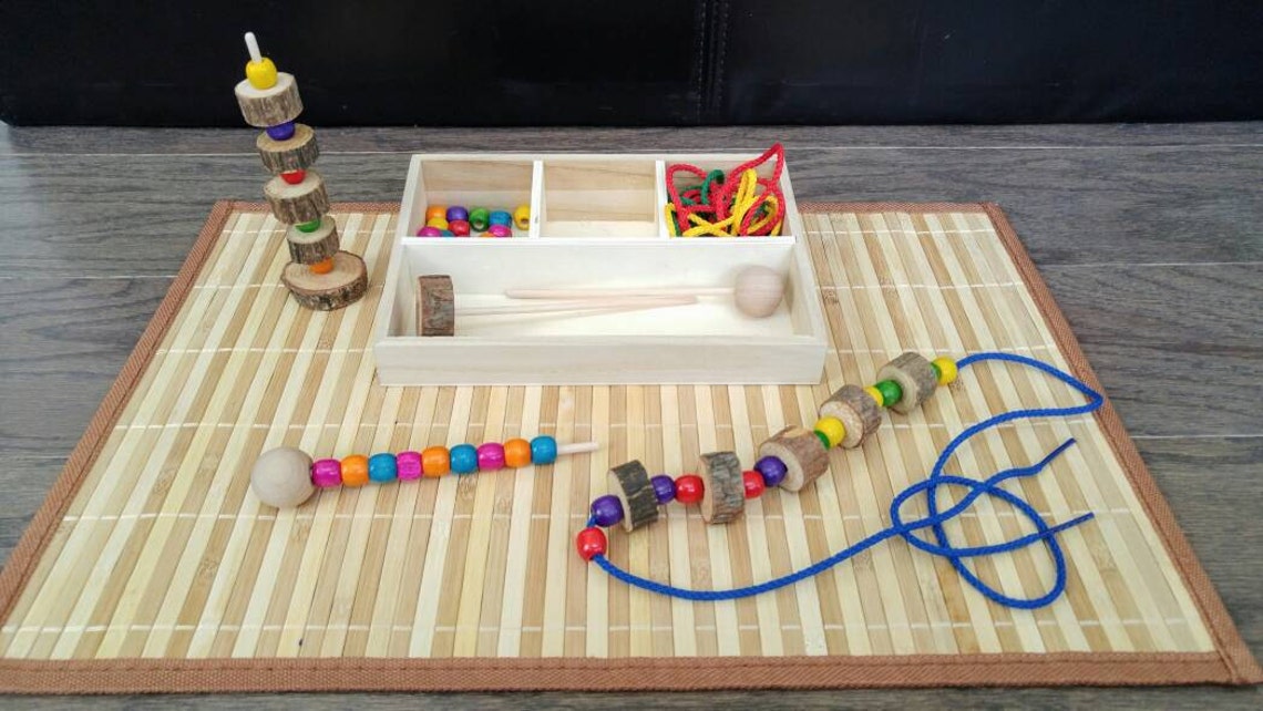 Deluxe Beading Activity Set Patterning Fine Motor Skills Etsy