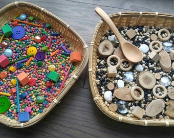 Sensory Basket Filler, Color Sensory, Natural Sensory, Fine Motor Skills, Gift for Kids, Montessori, Reggio Emilia, Waldorf