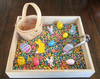 Easter Sensory Bin: Fine Motor Tweezing Activity for Kids