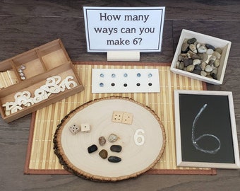 Loose Parts Number Exploration, Math Activity, Fine Motor Skills, Gift for Kids, Montessori Classroom, Reggio Emilia, Teacher Resources