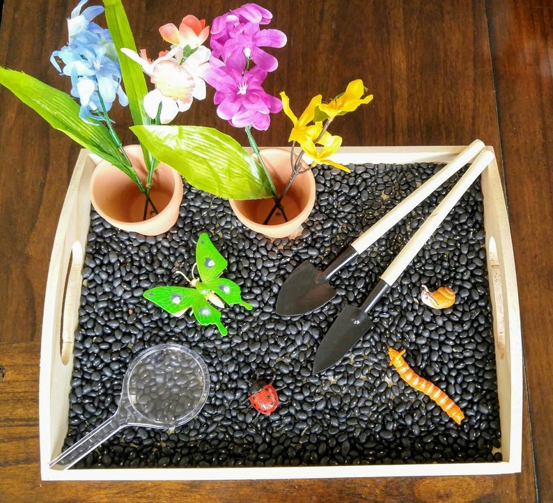Spring Garden Sensory Bin: Montessori Fine Motor Skills Activity - Etsy