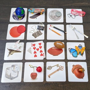 Emparejamiento de objetos con imágenes n.º 2, Reconocimiento de imágenes, Regalo para niños, Clase Montessori, Reggio Emilia, Waldorf, Recursos para docentes