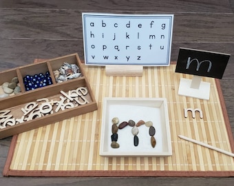 Loose Parts Letter Exploration, Alphabet Activity, Fine Motor Skills, Gift for Kids, Montessori Classroom, Reggio Emilia, Teacher Resources