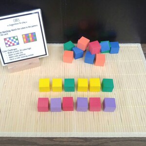 Cube Matching Game: Fine Motor Skills Busy Bag - Etsy