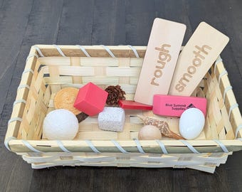 Rough/Smooth Sorting Set, Montessori Object Classification, Gift for Kids, Reggio Emilia, Teacher Resources