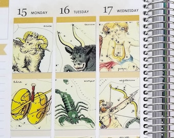 Urania's Mirror Full Boxes {16 Astrology Stickers: Occult, Horoscope, Zodiac, Divination, Planet, Sign, Constellation, Star, Sun, Sky} 383