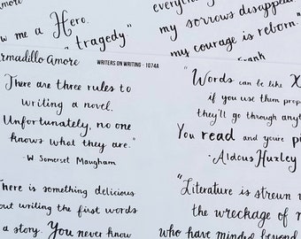 Writers on Writing - Quote Stickers - 2 Sheet Set - NaNoWriMo - Story - Write - Virginia Woolf - Beatrix Potter - Anne Frank - 1074