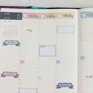 Hobonichi Cousin Quatrefoil Rainbow Mini Kit - Weekly Planner Sticker Kit - 1032