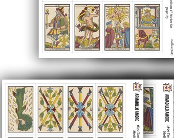 Medium Tarot de Marseille Stickers - (2 inch) - Marseille Tarot Stickers Full Deck - Marseilles Tarot - Fortune Telling - Tarot Reader Gift