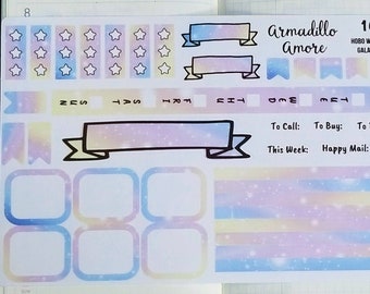 Hobonichi Weeks Galaxy Sunrise Weekly Kit - Hobo Weeks - Mega - Sticker Kit - Notebook - Journal - 1039