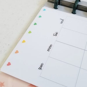 HALF SHEET HP Happynichi Happy Planner Monthly Digital Printable Insert ...