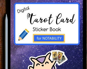 DIGITAL Tarot Card Sticker Book for Notability - Instant Download - iPad Stickers - .Note File for Tarot Journal